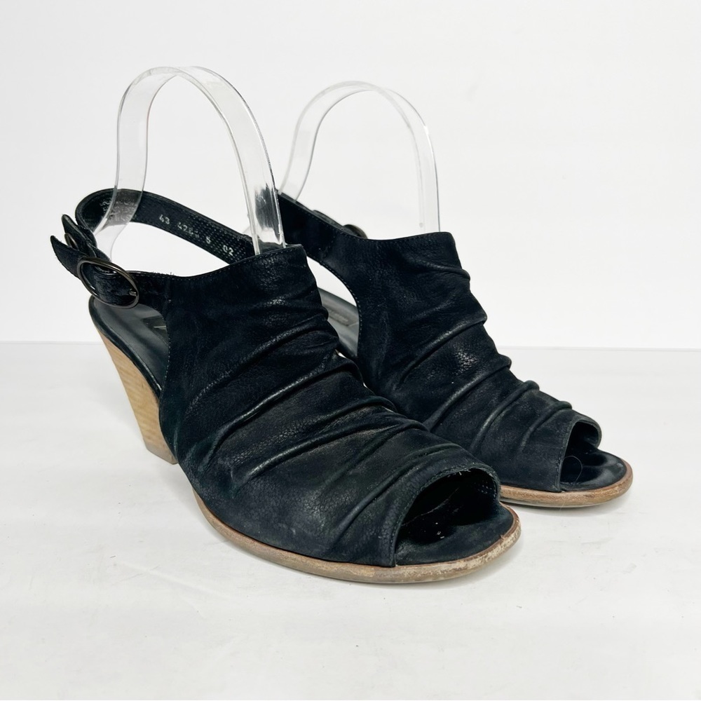 Paul Green Rival Black Suede Slingback Sandals Size 7.5 Women’s